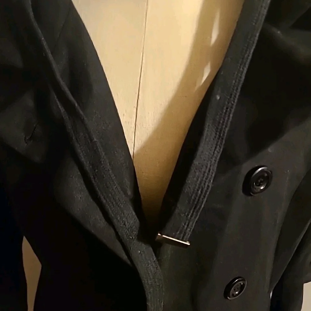 SISJULY XL NEW FIT & FLARE COAT BLACK GOTH STEAMPUNK ANIME ASYMMETRICAL COSTUME - Picture 6 of 15